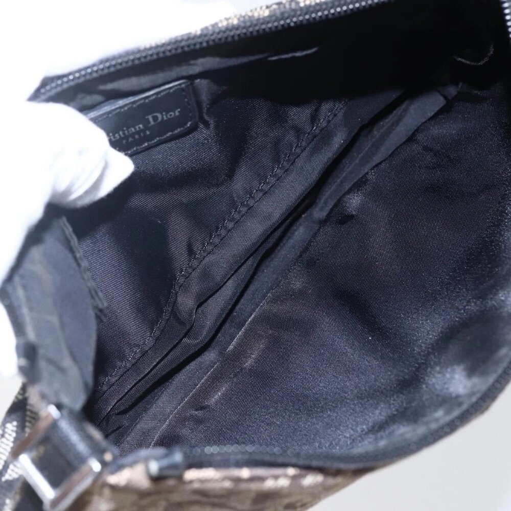 Christian Dior Trotter Canvas Pouch Brown Silver Auth bs29749 - Picture 11 of 16